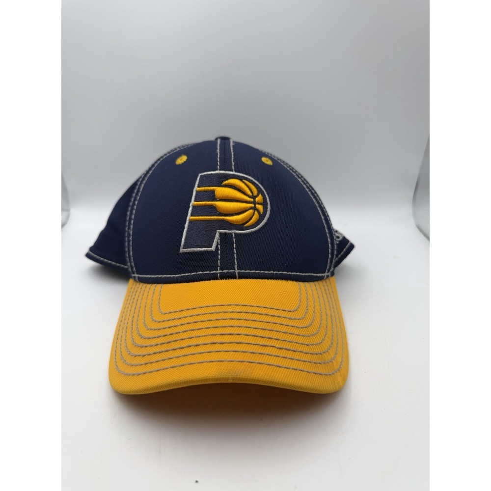 Adidas Indiana Pacers NBA Fitted Hat‎ Cap Navy Gold S/M Basketball